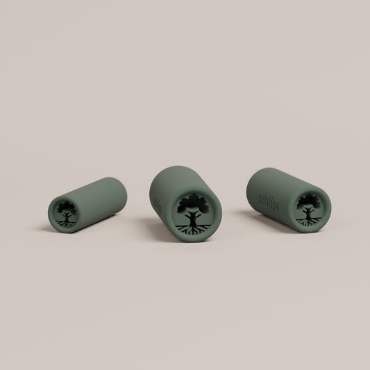 Reusable filter tips with the tree of life design shown in 8mm, 10mm, and 12mm sizes for different rolling preferences