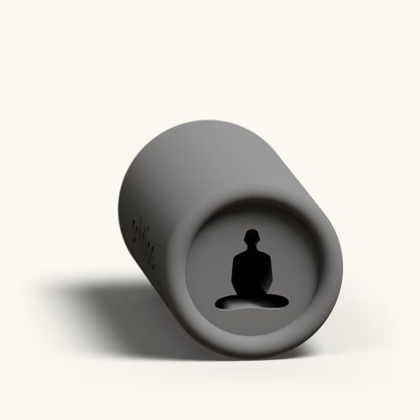 Meditation custom joint filter tip, reusable 12mm charcoal rolling tip with the seated meditation figure in the face