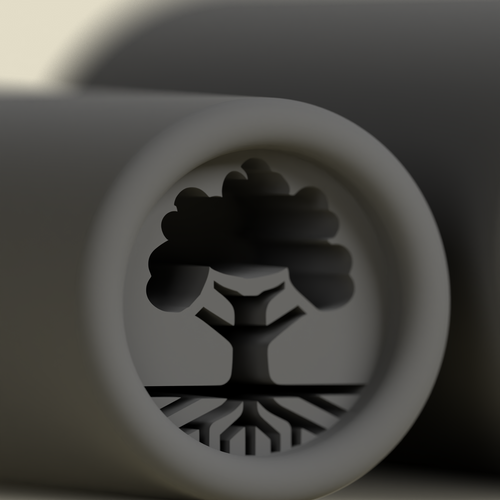 8mm reusable filter with a tree design in the face