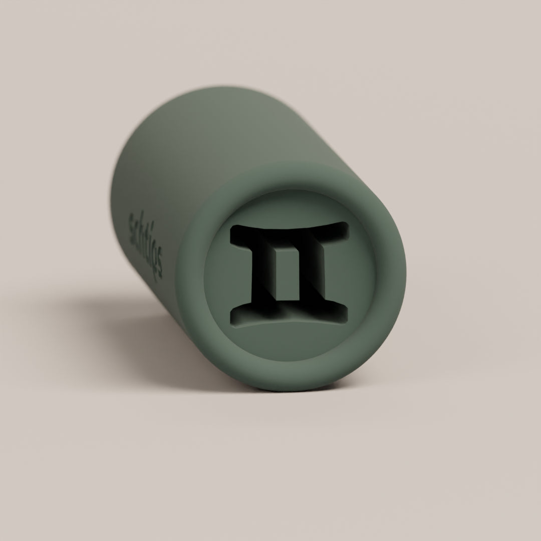 Reusable filter tip featuring the Gemini design, crafted for smooth airflow and a comfortable rolling experience