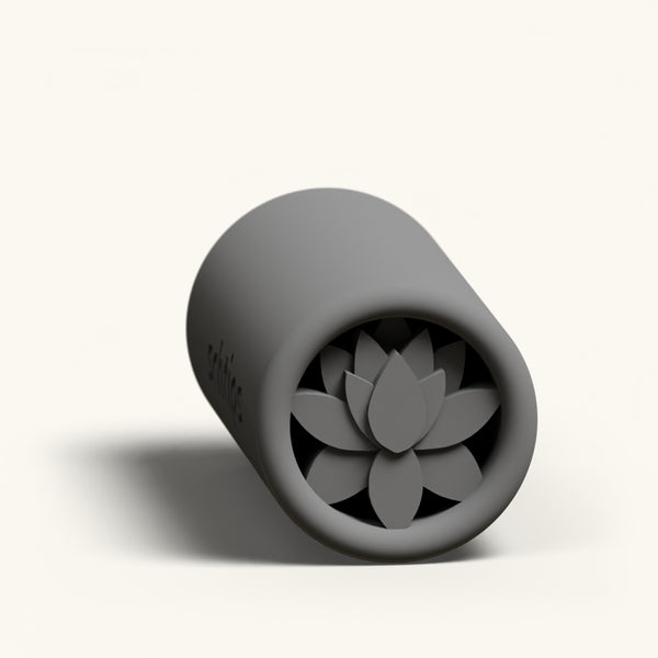 Lotus Flower custom joint filter tip, reusable 12mm charcoal rolling tip with the lotus flower in the face