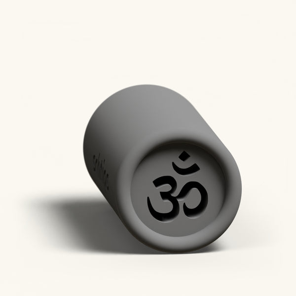 Om custom joint filter tip, reusable 12mm charcoal rolling tip with the Om symbol in the face