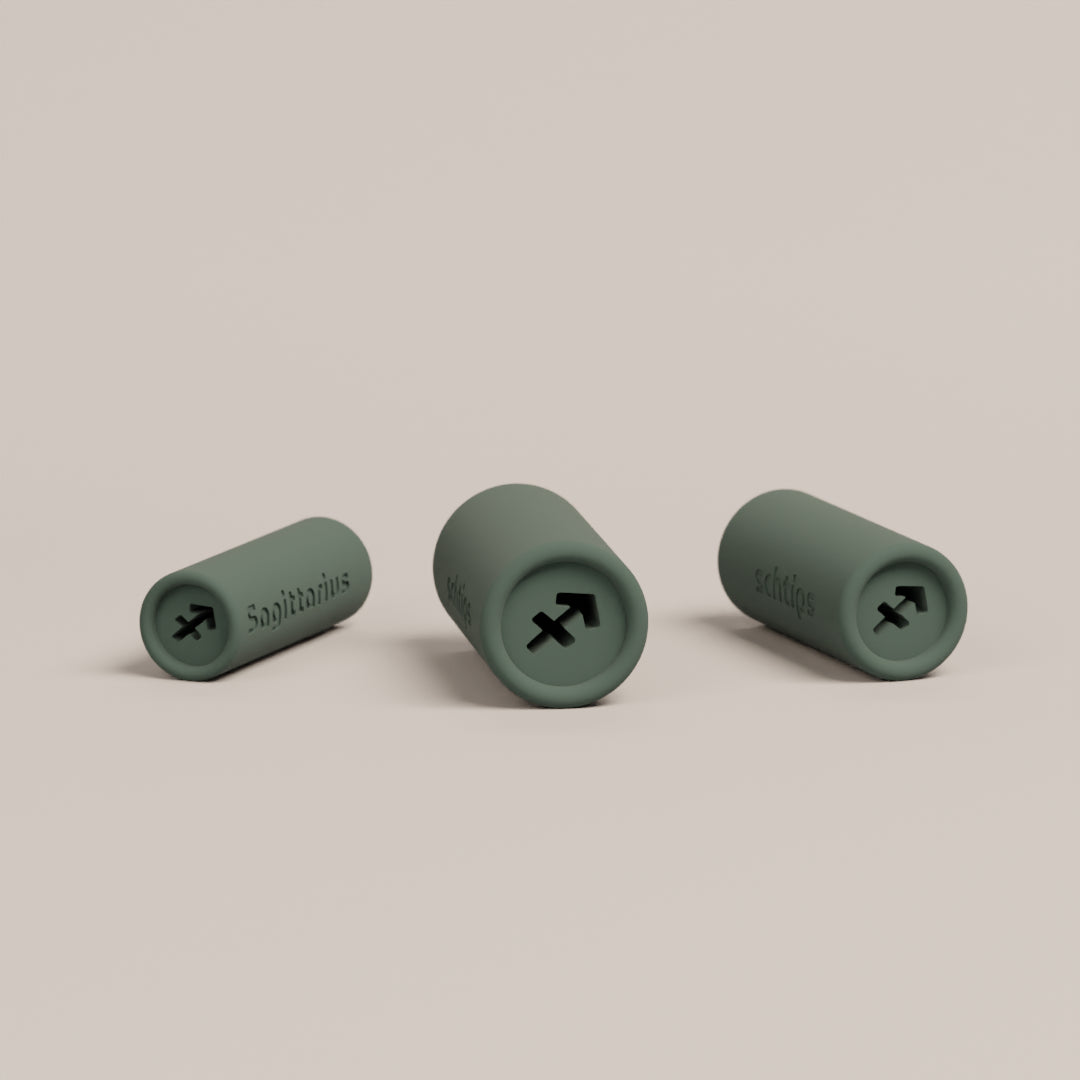 Reusable filter tip featuring the Sagittarius design, crafted for smooth airflow and a comfortable rolling experience