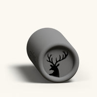 Stag custom joint filter tip, reusable 12mm charcoal rolling tip with the stag head in the face